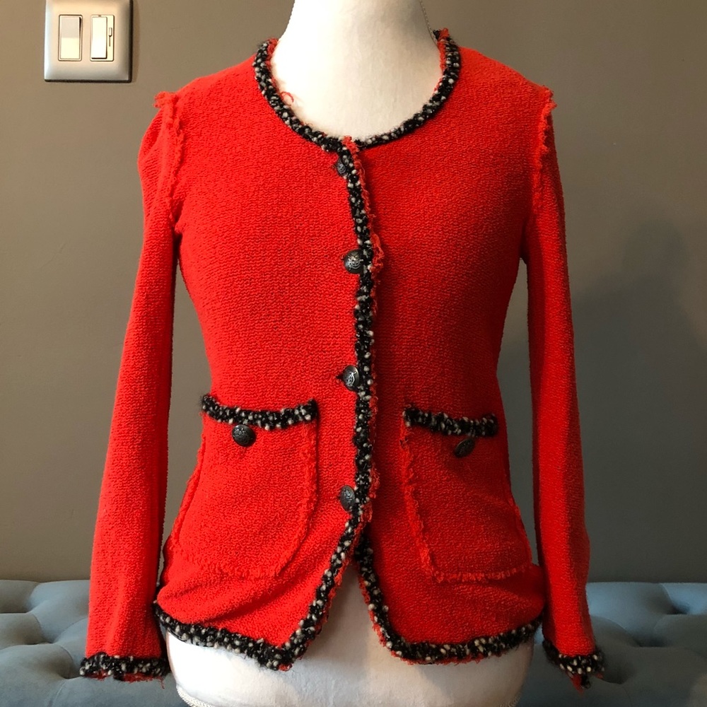 ZARA POPPY TWEED BLAZER/JACKET SZ.M